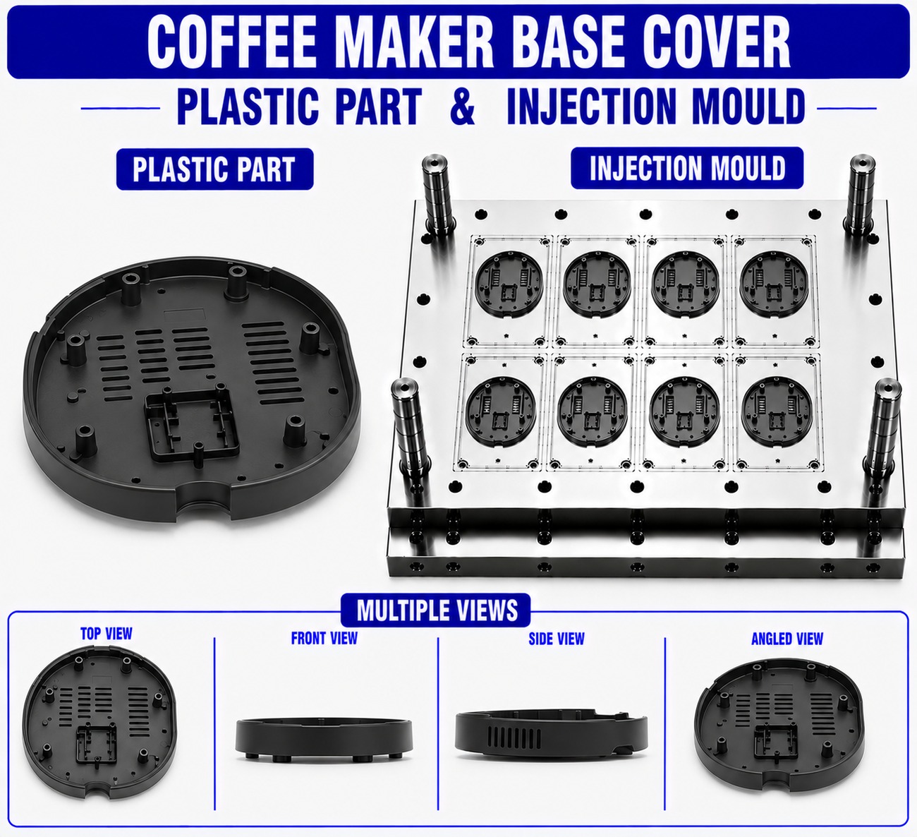 Coffee Maker Plastic Base Cover Mould and Moulding Services